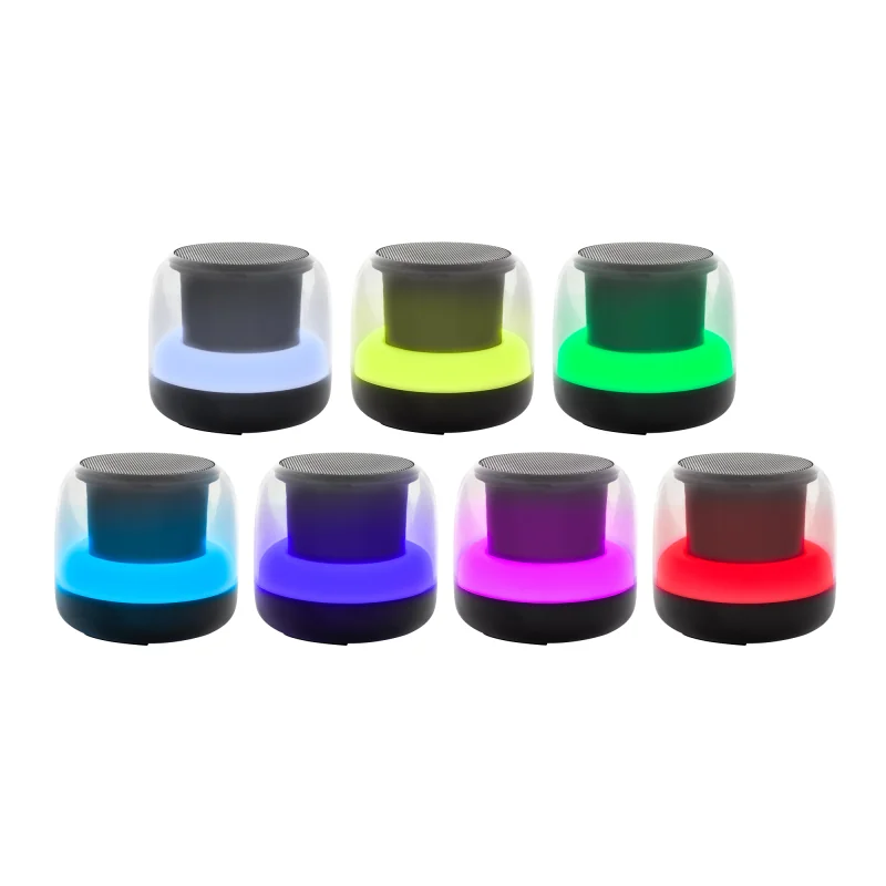 Parlante Bluetooth Fonola - Sonido 360 y Luces LED con logo corporativo personalizado - Regalos Día del Trabajador 2026 - Venta 
