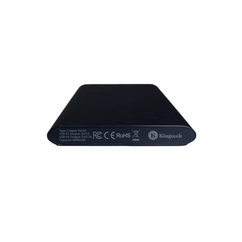 Power Bank Odeon 4000mAh Kingtech con logo corporativo personalizado - Regalos Día del Trabajador 2026 - Venta Mayorista de Powe