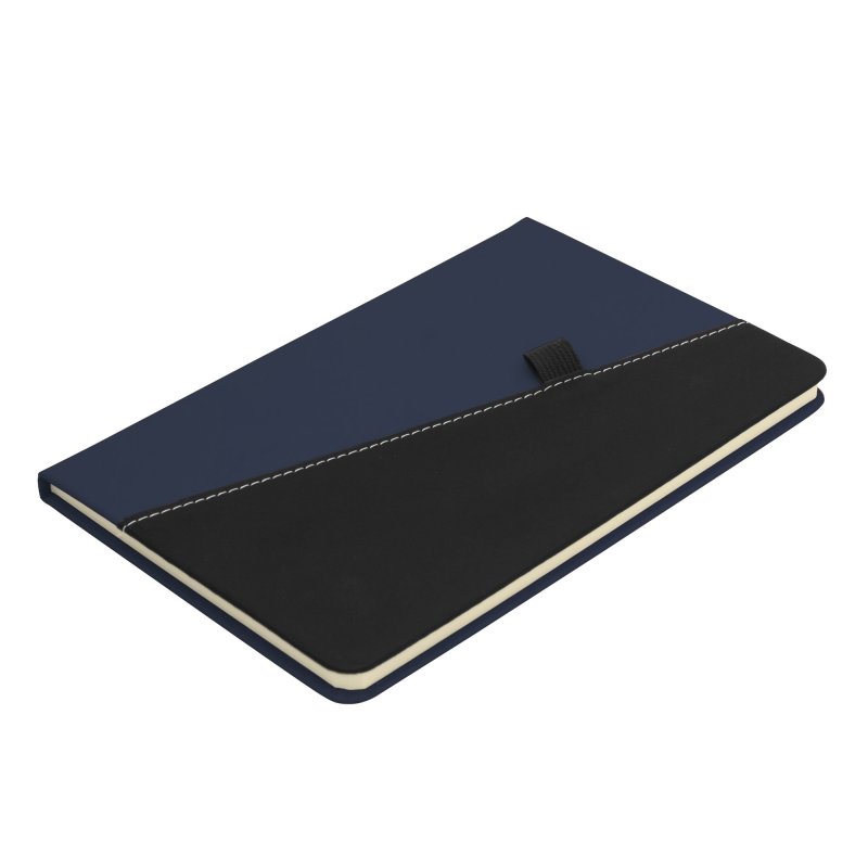 Libreta Trek Bicolor con Portalápices, Color Azul/Negro, vista 4 de 8