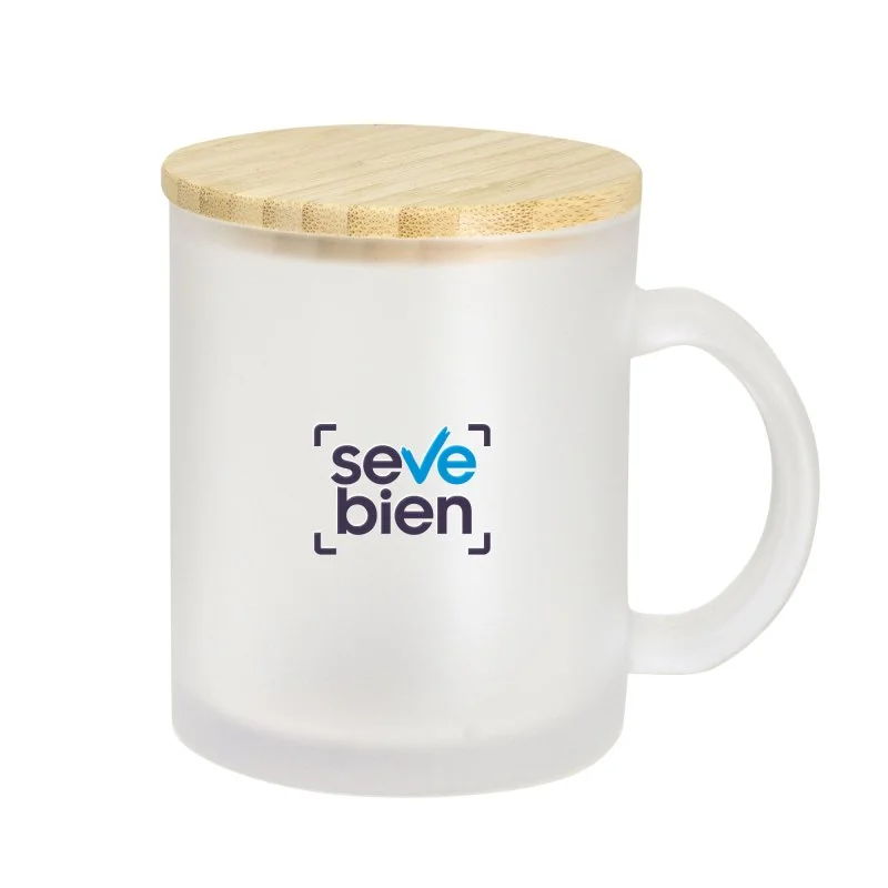 Taza de Vidrio Magui Frost - 350ml con logo personalizado - Regalos día del Padre | Exponor - Venta Mayorista de Tazas y Vasos