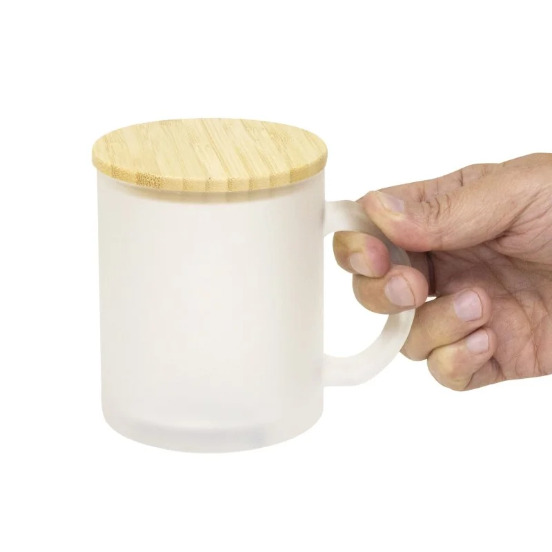 Taza de Vidrio Magui Frost - 350ml con logo personalizado - Regalos día del Padre | Exponor - Venta Mayorista de Tazas y Vasos