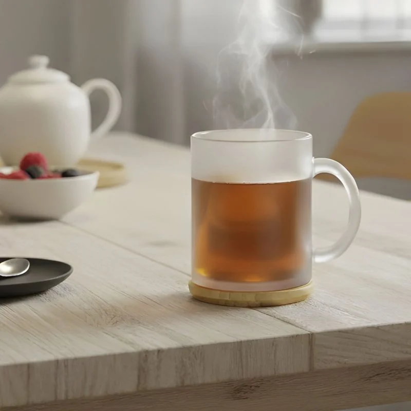 Taza de Vidrio Magui Frost - 350ml con logo personalizado - Regalos día del Padre | Exponor - Venta Mayorista de Tazas y Vasos
