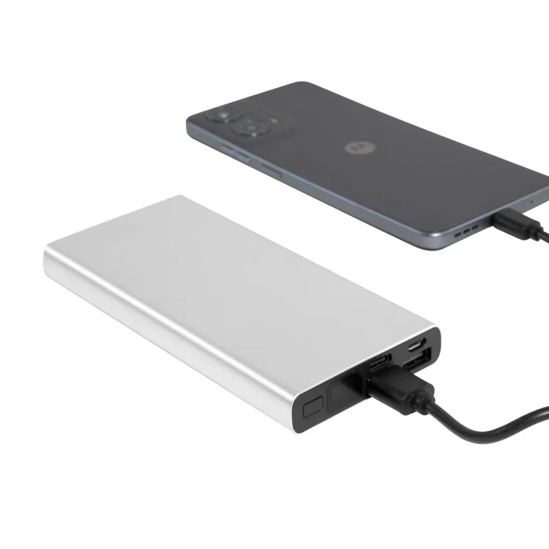 Power Bank Batel 10000mAh Aluminio con Logo |  Regalos Corporativos | Venta por Mayor | ChilePromo