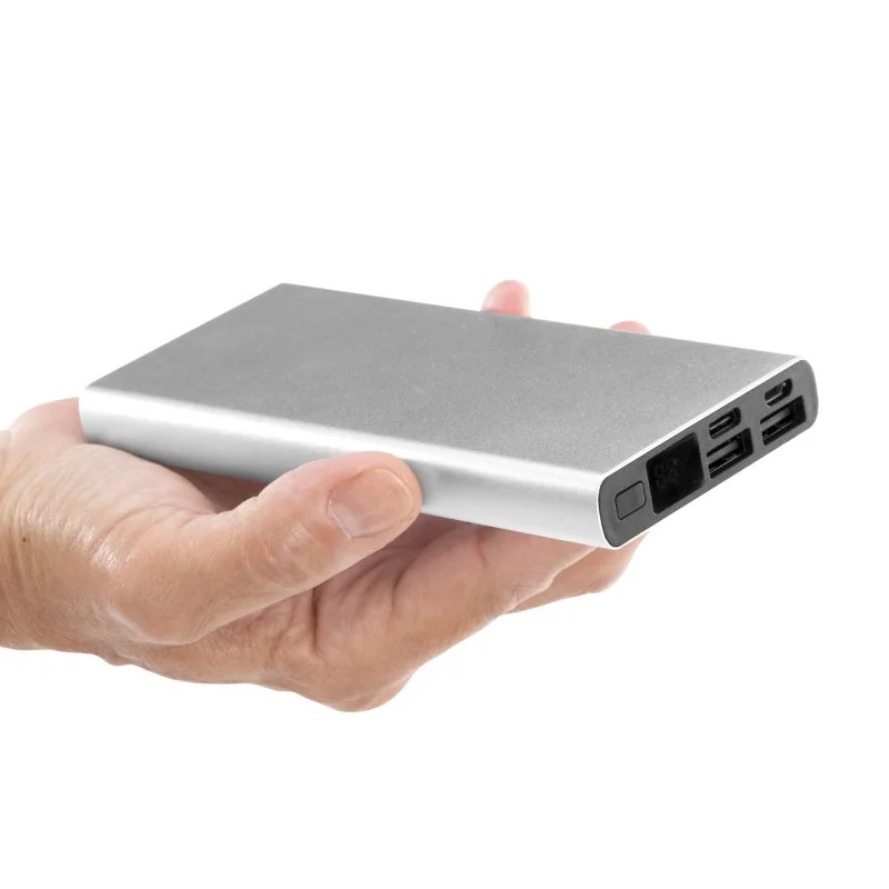 Power Bank Batel 10000mAh Aluminio con Logo |  Regalos Corporativos | Venta por Mayor | ChilePromo