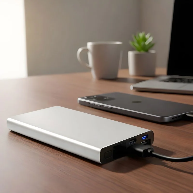 Power Bank Batel 10000mAh Aluminio con Logo |  Regalos Corporativos | Venta por Mayor | ChilePromo