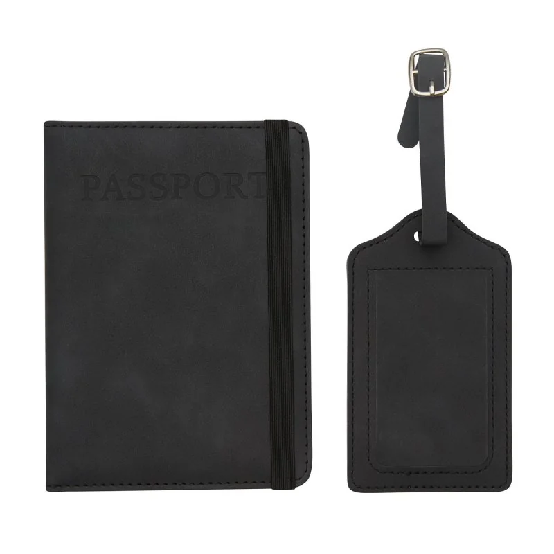 Set de Viaje Volare Gris PU Reciclado con Logo |  Regalos Corporativos | Venta por Mayor | ChilePromo
