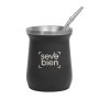 Set de Mate Mat&Enzo Acero Inoxidable 300ml, Color Negro, vista 4 de 9
