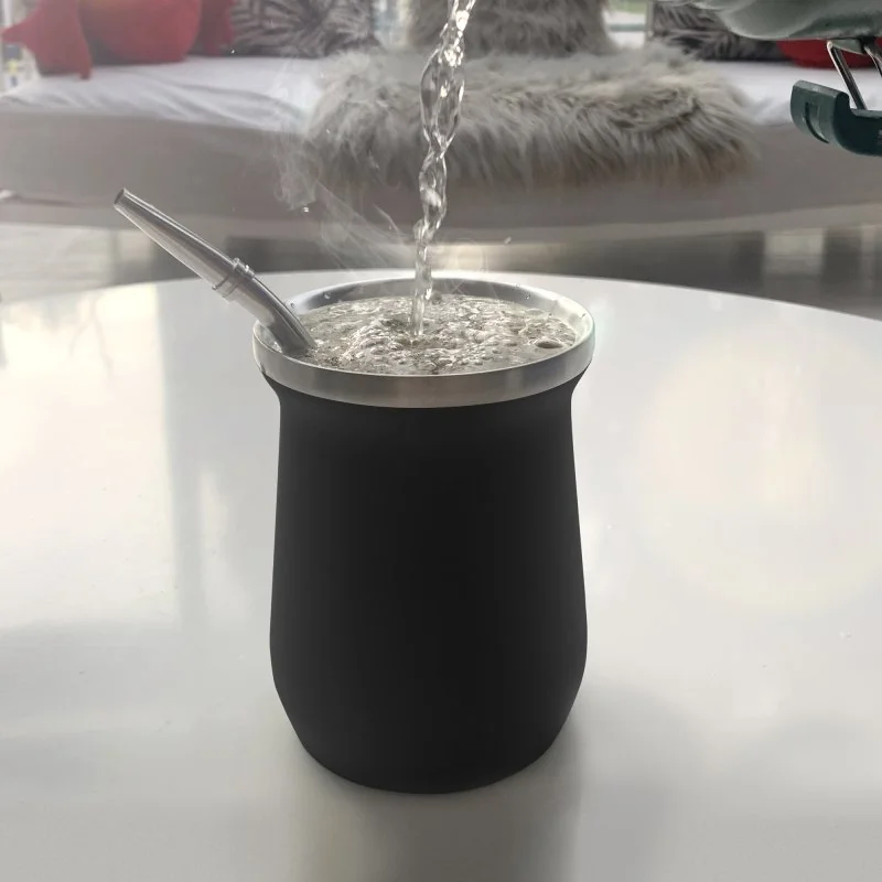 Set de Mate Mat&Enzo Acero Inoxidable 300ml, Color Negro, vista 3 de 9