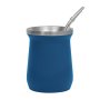 Set de Mate Enzo Acero Inoxidable 300ml, Color Azul