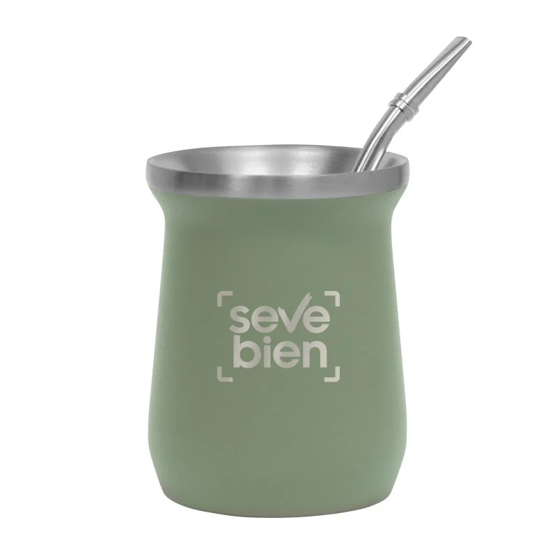 Set de Mate Enzo Acero Inoxidable 300ml, Color Verde, vista 4 de 9