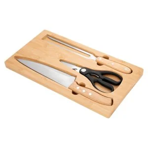 Set de Asado BBQ Bistec de Bambú con Logo |  Regalos Corporativos | Venta por Mayor | ChilePromo