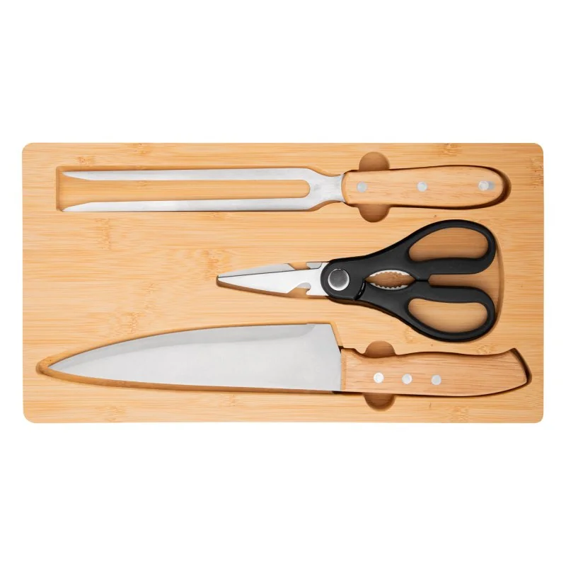 Set de Asado BBQ Bistec de Bambú con Logo |  Regalos Corporativos | Venta por Mayor | ChilePromo