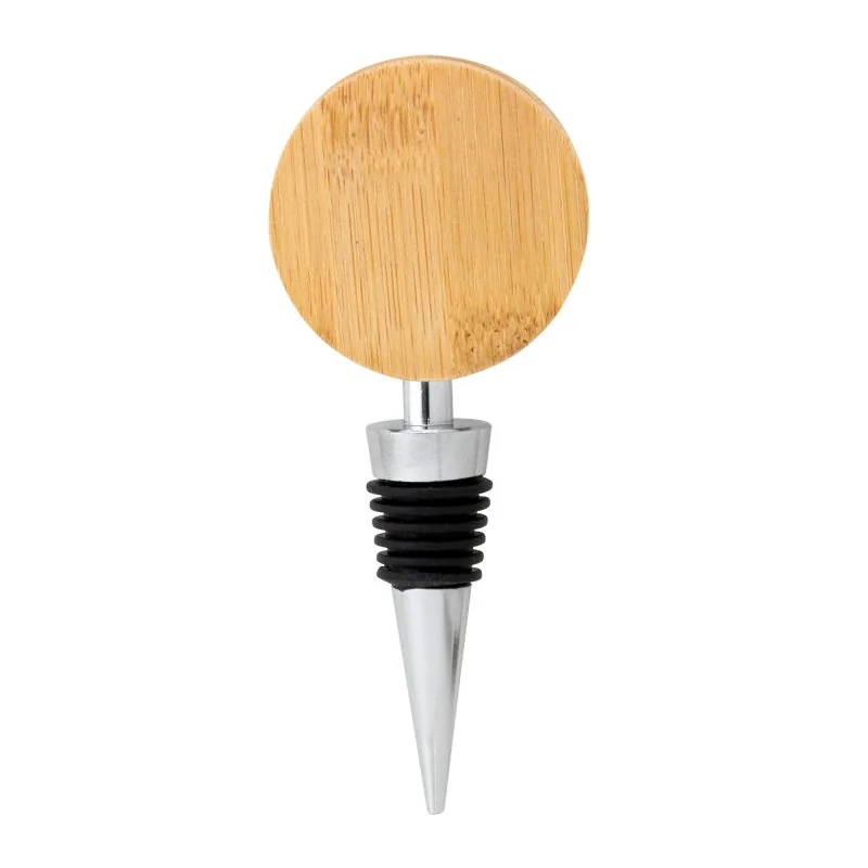 Tapón con Destapador Tap de Bambú y Acero con Logo |  Regalos Corporativos | Venta por Mayor | ChilePromo