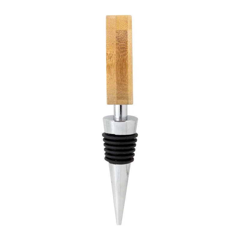 Tapón con Destapador Tap de Bambú y Acero con Logo |  Regalos Corporativos | Venta por Mayor | ChilePromo