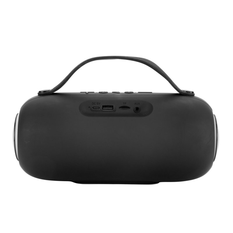 Parlante Bluetooth Turbo 10W con Luces LED y Correa de Silicona, Color Negro, vista 7 de 22