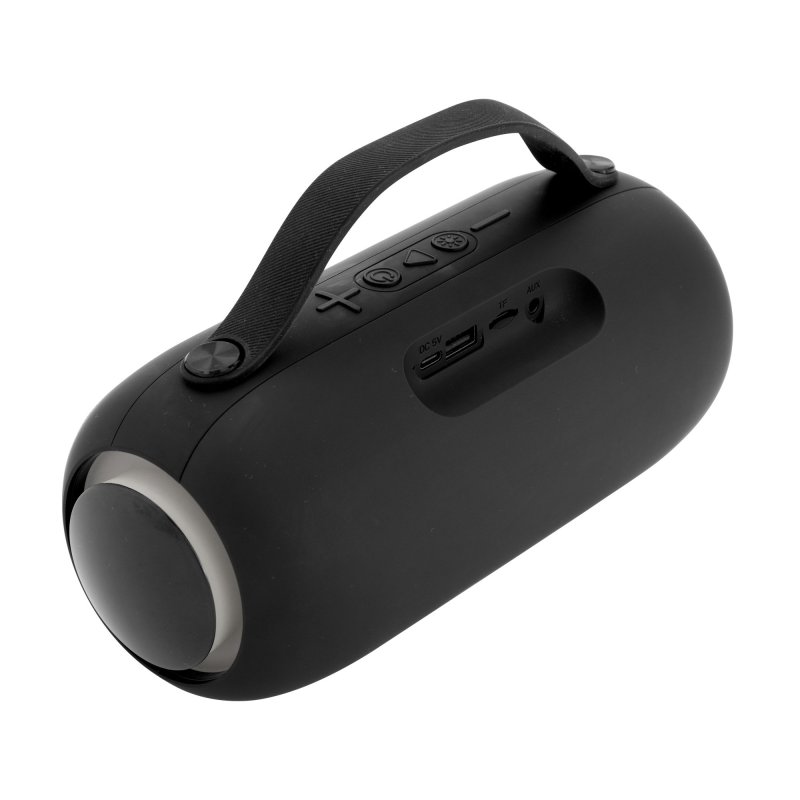 Parlante Bluetooth Turbo 10W con Luces LED y Correa de Silicona, Color Negro, vista 8 de 22