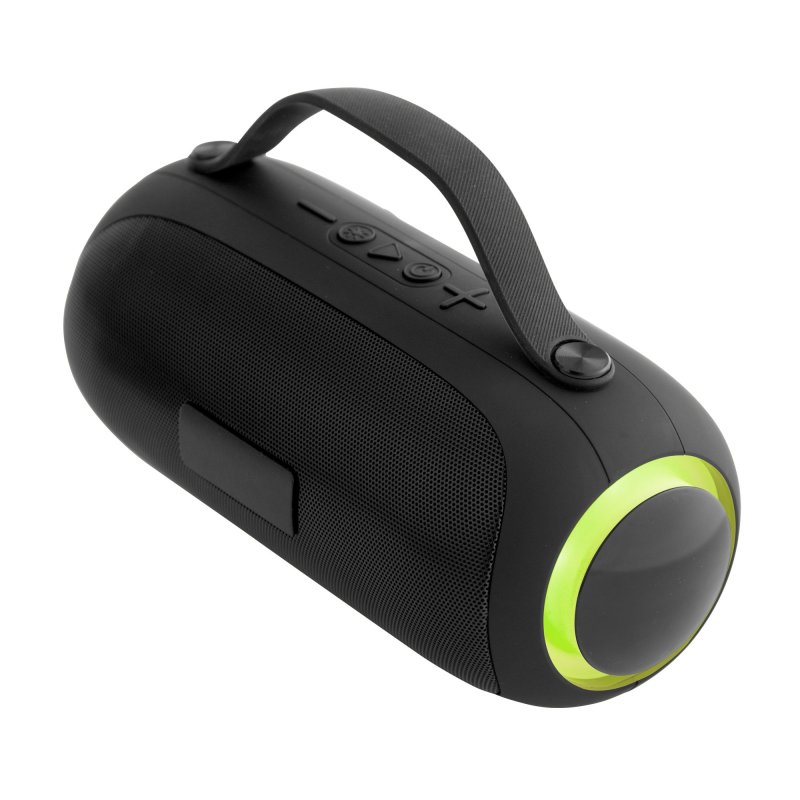 Parlante Bluetooth Turbo 10W con Luces LED y Correa de Silicona, Color Negro, vista 13 de 22