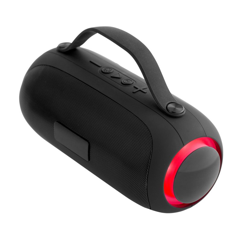 Parlante Bluetooth Turbo 10W con Luces LED y Correa de Silicona, Color Negro, vista 15 de 22