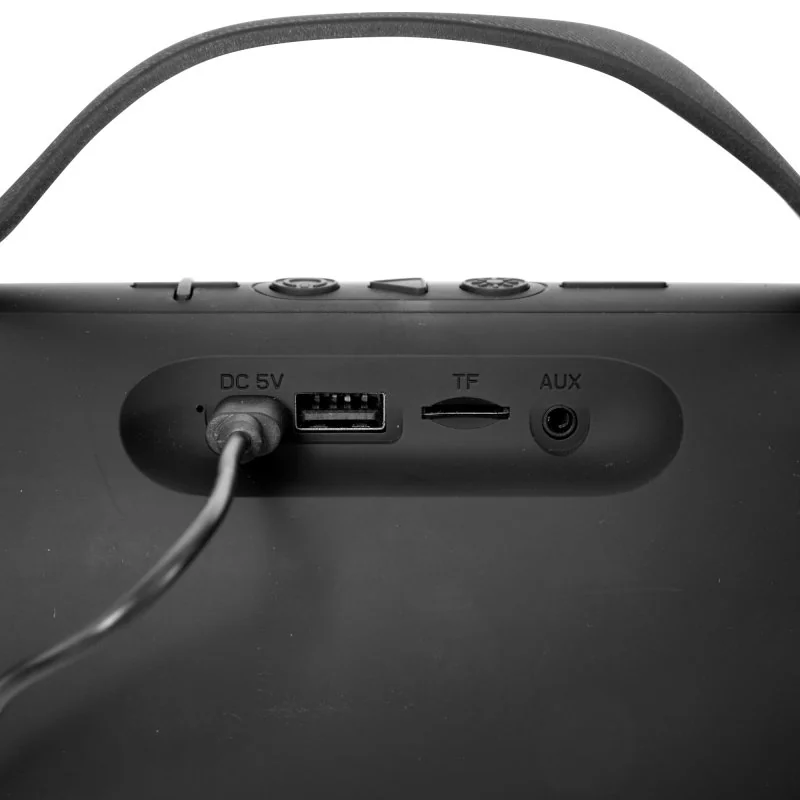 Parlante Bluetooth Turbo 10W con Luces LED y Correa de Silicona, Color Negro, vista 20 de 22