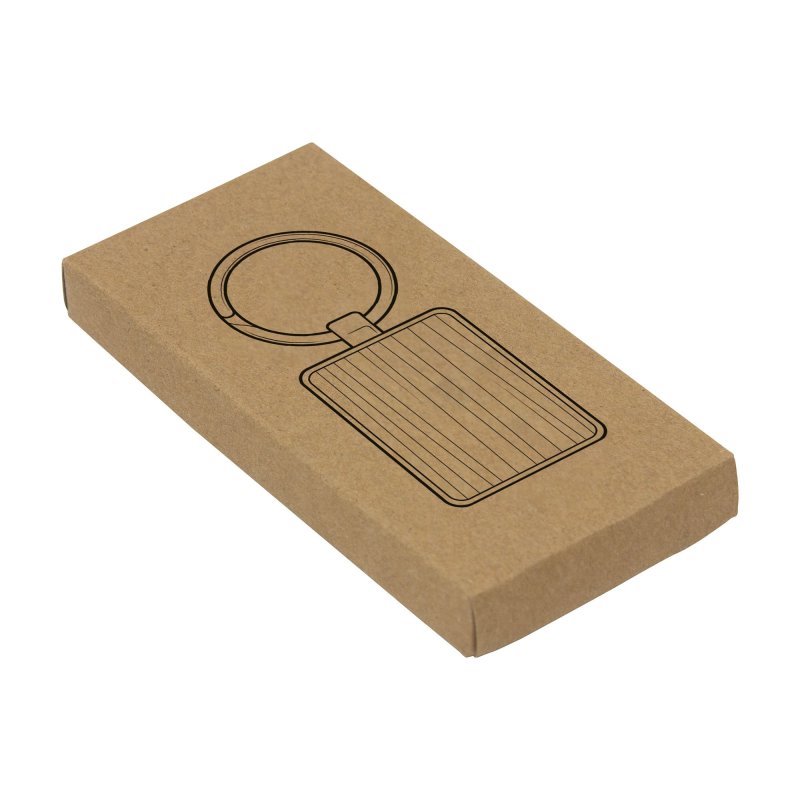 Llavero Kirec de Bambú y Metal en Caja Kraft, Color Madera, vista 10 de 10