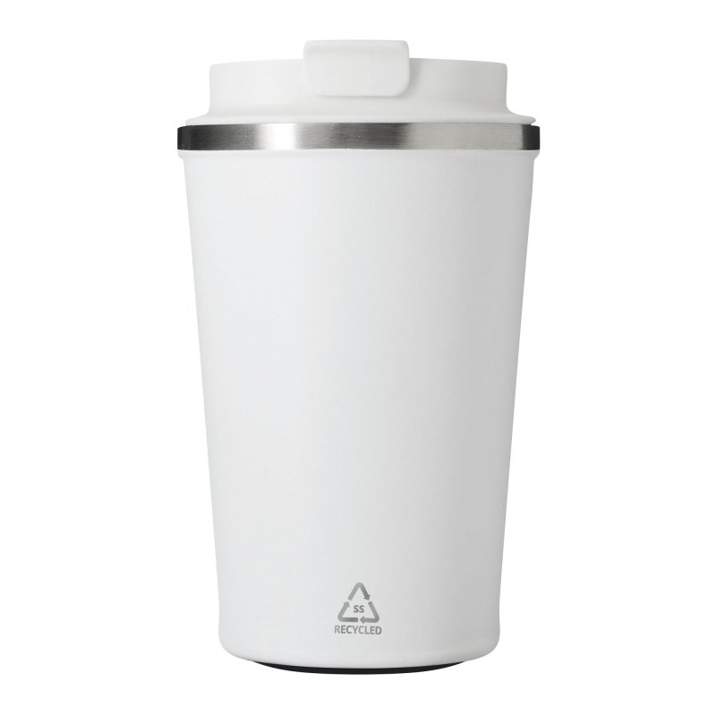 Mug Térmico Cappu 350ml de Acero Inoxidable Reciclado, Color Blanco