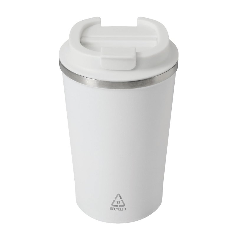 Mug Térmico Cappu 350ml de Acero Inoxidable Reciclado, Color Blanco, vista 4 de 9