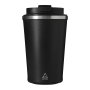 Mug Térmico Cappu 350ml de Acero Inoxidable Reciclado, Color Negro