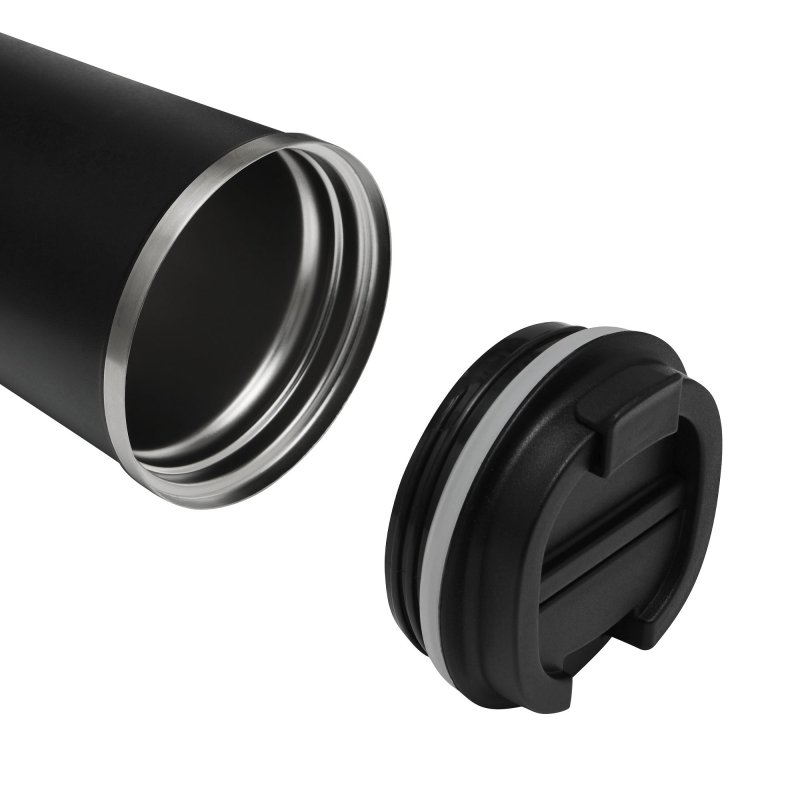 Mug Térmico Cappu 350ml de Acero Inoxidable Reciclado, Color Negro, vista 5 de 8