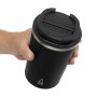 Mug Térmico Cappu 350ml de Acero Inoxidable Reciclado, Color Negro, vista 6 de 8