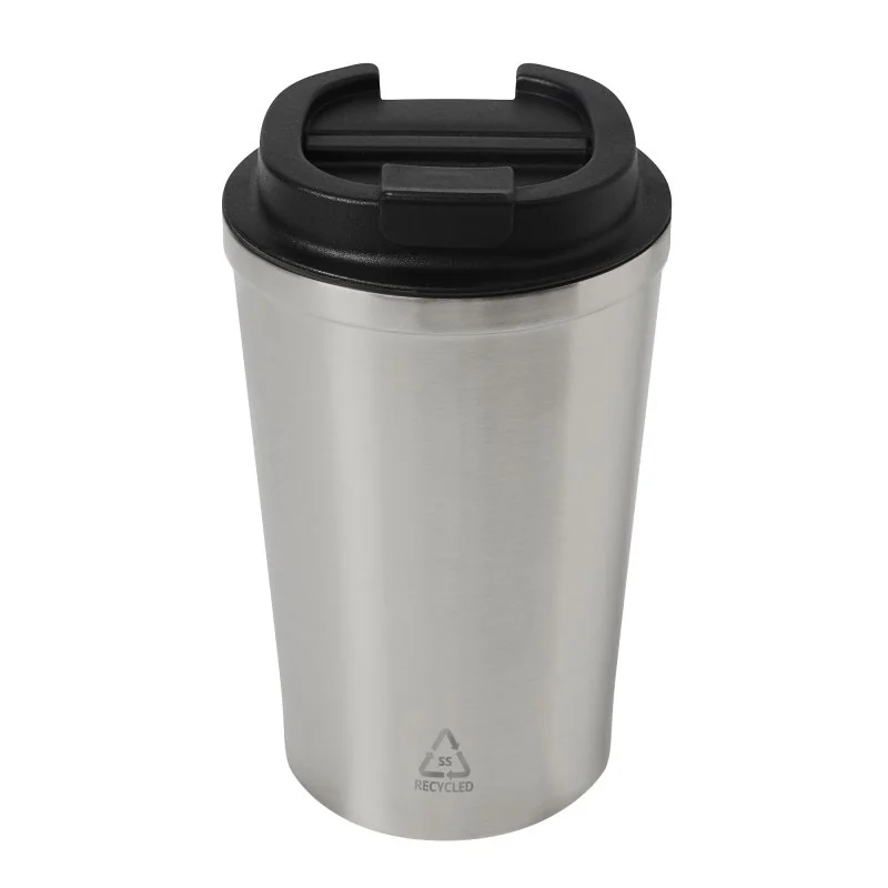 Mug Térmico Cappu 350ml de Acero Inoxidable Reciclado, Color Plata, vista 4 de 9