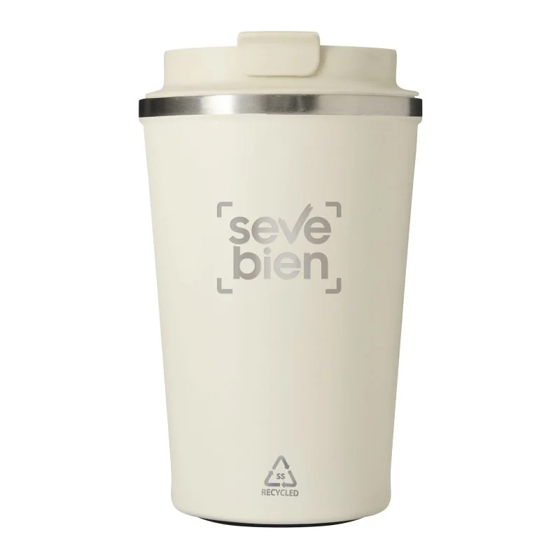 Mug Térmico Cappu 350ml de Acero Inoxidable Reciclado, Color Beige, vista 3 de 9