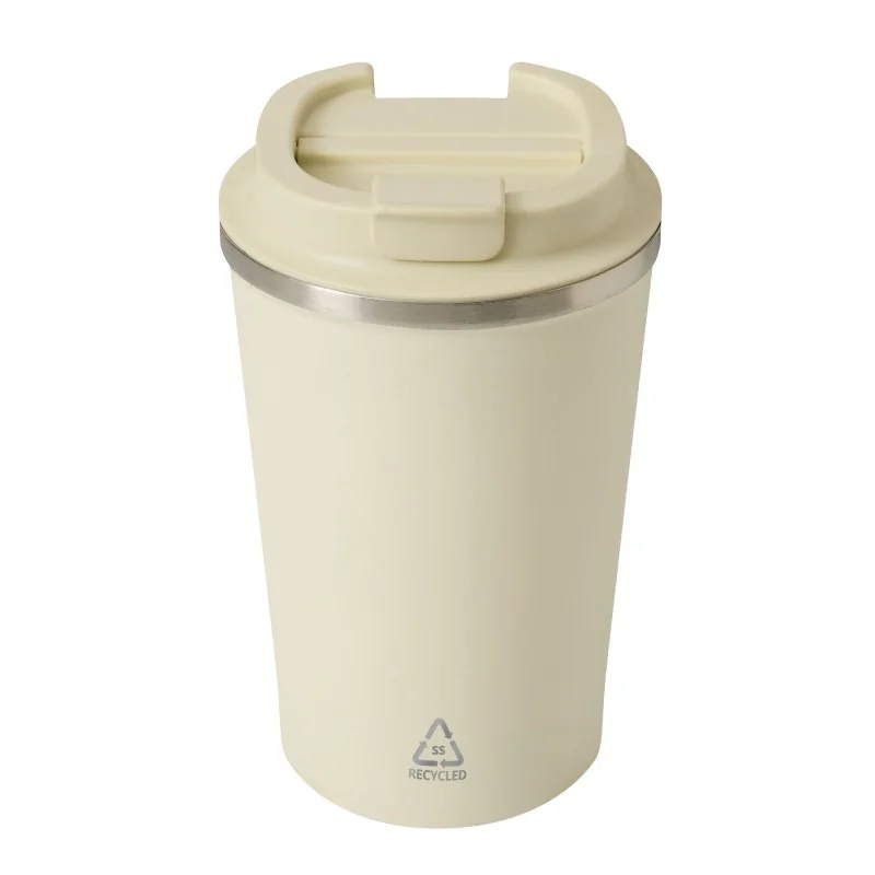 Mug Térmico Cappu 350ml de Acero Inoxidable Reciclado, Color Beige, vista 4 de 9
