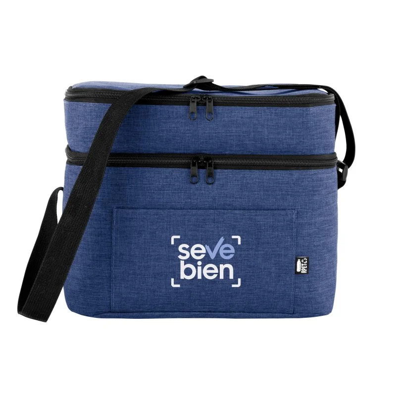 Cooler Costera Térmico 15L de Dos Pisos en Tela RPET, Color Royal Blue, vista 3 de 12