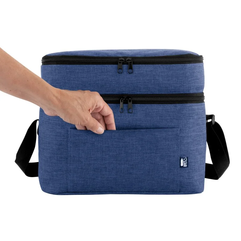 Cooler Costera Térmico 15L de Dos Pisos en Tela RPET, Color Royal Blue, vista 11 de 12