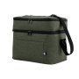 Cooler Costera Térmico 15L de Dos Pisos en Tela RPET, Color Verde Militar, vista 5 de 12