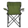 Silla Plegable Camp con Apoyabrazos y Posavasos, Color Verde Militar, vista 4 de 14