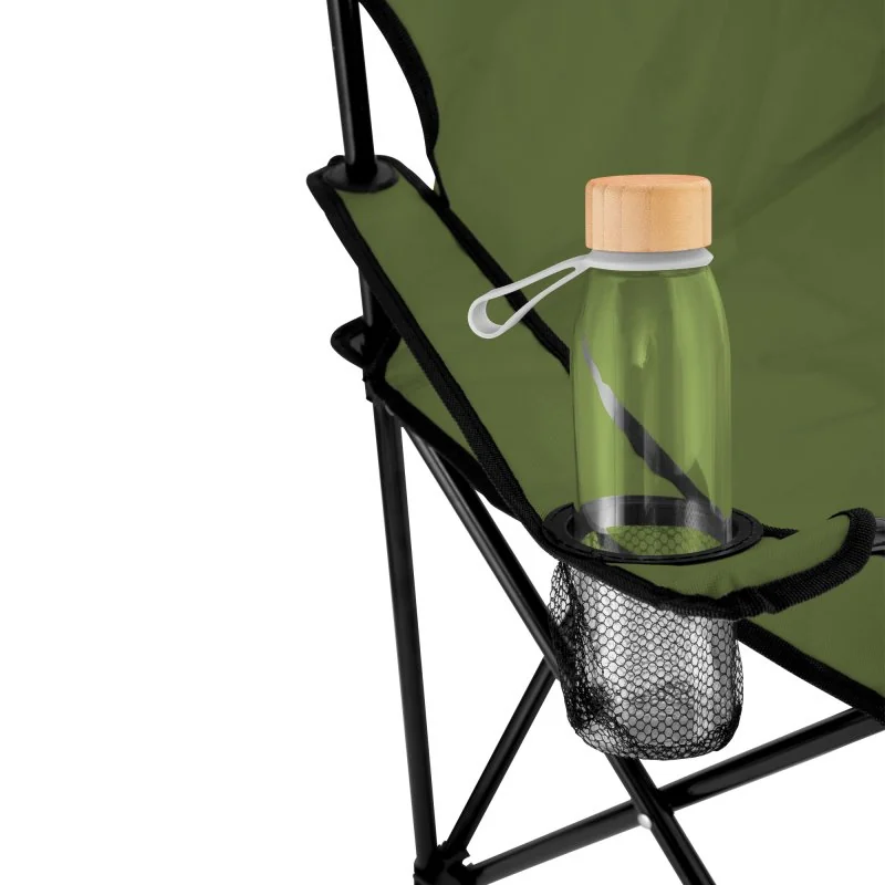 Silla Plegable Camp con Apoyabrazos y Posavasos, Color Verde Militar, vista 11 de 14