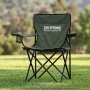 Silla Plegable Camp con Apoyabrazos y Posavasos, Color Verde Militar, vista 2 de 14