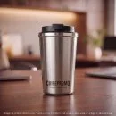 Mug Térmico Cappu 350ml de Acero Inoxidable Reciclado, Color Plata, vista 2 de 9