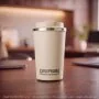 Mug Térmico Cappu 350ml de Acero Inoxidable Reciclado, Color Beige, vista 2 de 9