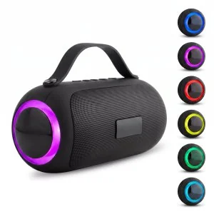 Parlante Bluetooth Turbo 10W con Luces LED y Correa de Silicona