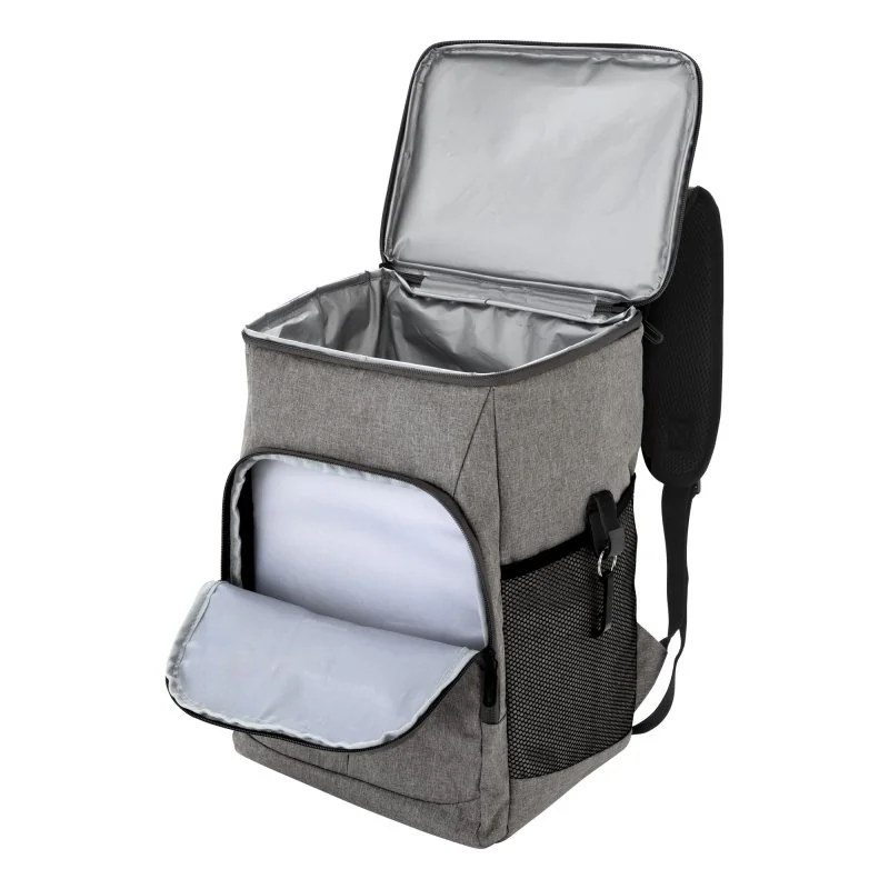 Mochila Cooler Ribera de 18L en Poliéster 300D con Destapador, Color Gris, vista 8 de 16