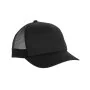 Gorra Trac 5 Paneles con Malla y Broche Ajustable, Color Negro