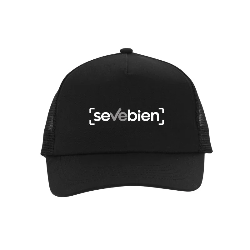 Gorra Trac 5 Paneles con Malla y Broche Ajustable, Color Negro, vista 7 de 12