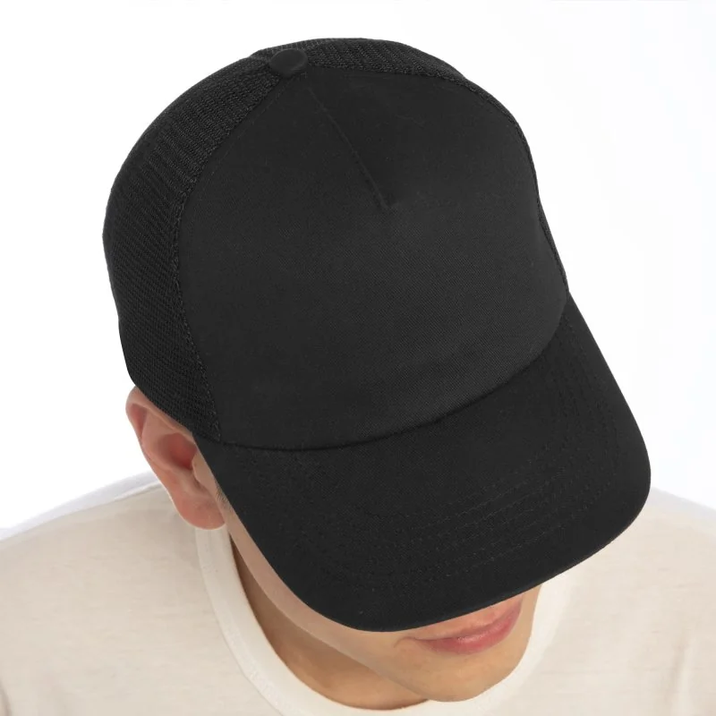 Gorra Trac 5 Paneles con Malla y Broche Ajustable, Color Negro, vista 4 de 12