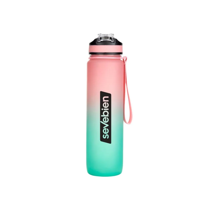 Botella Deportiva Motivacional Graf 1L, Color Rosa/Verde, vista 4 de 16