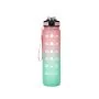 Botella Deportiva Motivacional Graf 1L, Color Rosa/Verde