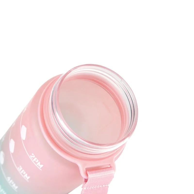 Botella Deportiva Motivacional Graf 1L, Color Rosa/Verde, vista 9 de 16