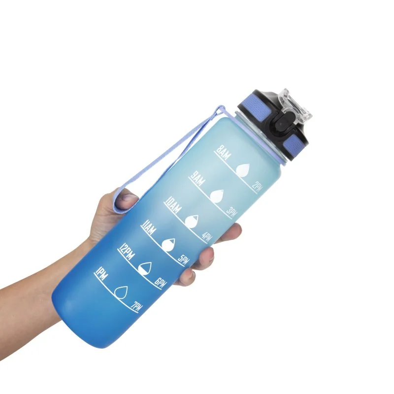 Botella Deportiva Motivacional Graf 1L, Color Royal/Celeste, vista 12 de 15