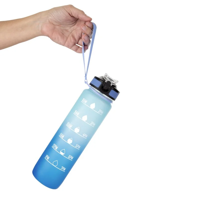 Botella Deportiva Motivacional Graf 1L, Color Royal/Celeste, vista 13 de 15